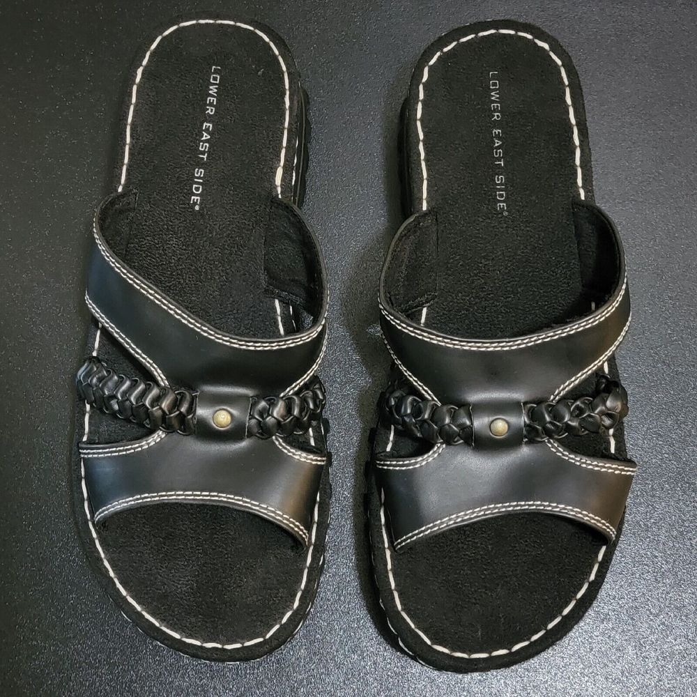VTG 90s Lower East Side Chunky Lug Sole Jammer Platform Slide Sandals Women's 10